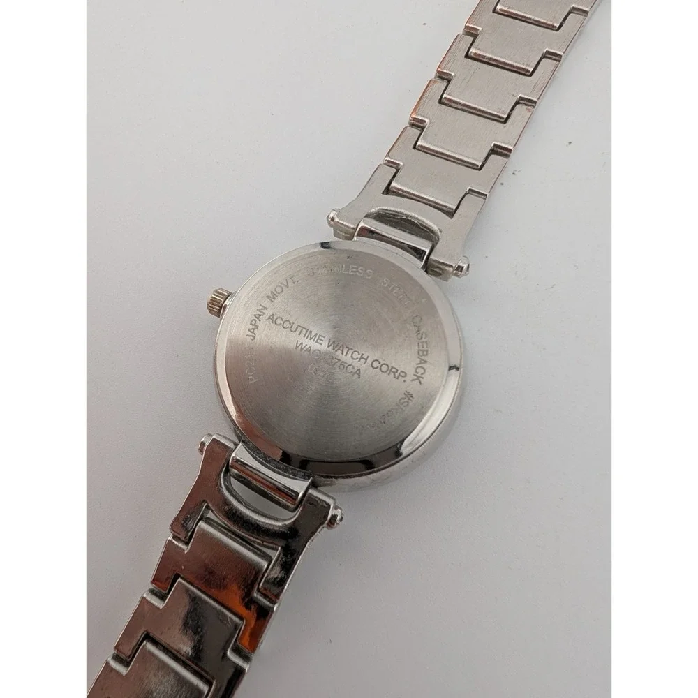 Accutime Watch Women 34mm Case Crystal Bezel 8